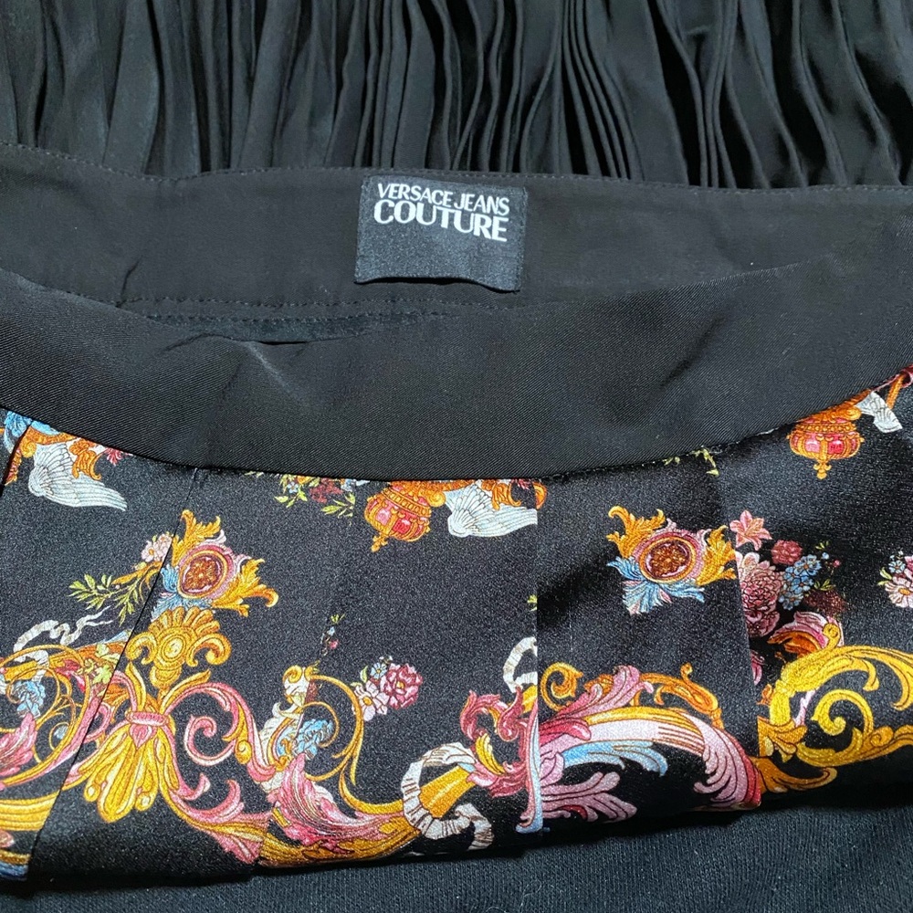 Versace Jeans Couture Black Floral Skirt